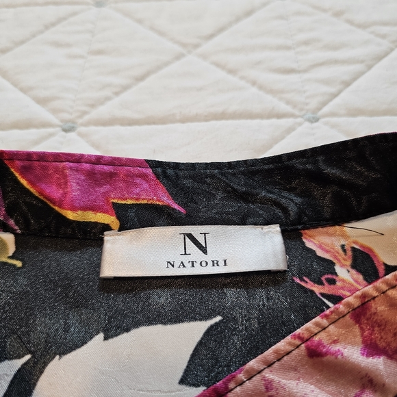 NATORI IMPERIAL GARDEN MANDARIN PJ Blouse! Size Medium. - Picture 10 of 10